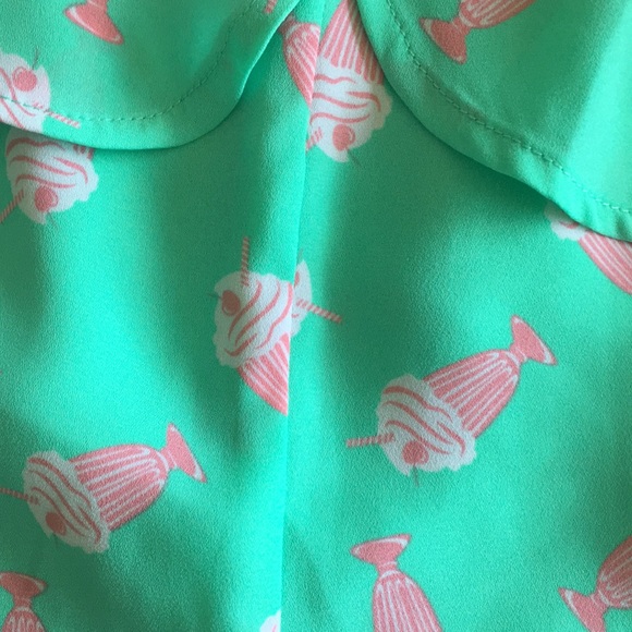 💗 Pink & Green 💚 Milkshake Ruffle Shorts - Picture 2 of 5